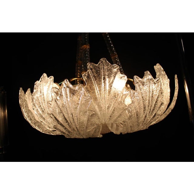 Italian Flower Ceiling Light in Murano Glass & Metal, 1970s For Sale - Image 18 of 18