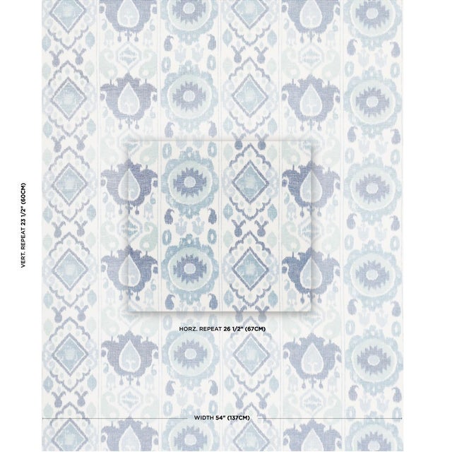 A true warp print ikat with watery colorations, this delicate stripe has an exotic vibe and is the perfect scale for...