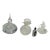 Set of 4, Vintage Crystal Glass Perfume Bottles For Sale