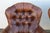 Pair of Vintage 1980s Distressed Brown Leather Tufted Library Armchairs For Sale - Image 9 of 18