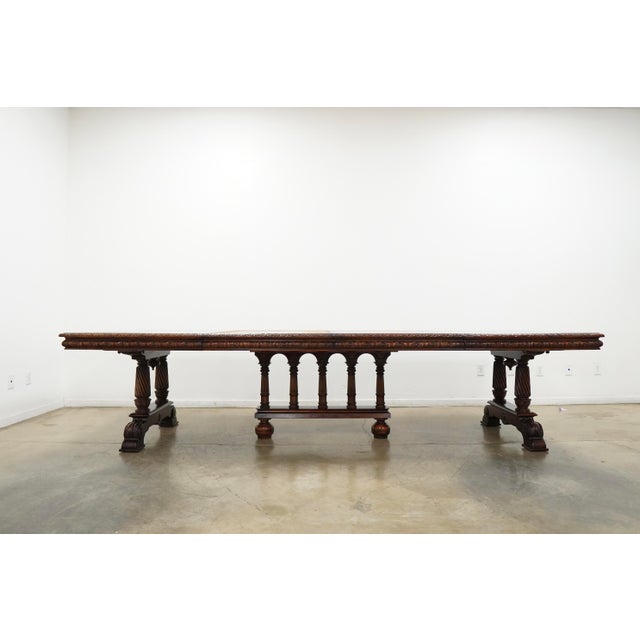 Vintage Extendable Mahogany Dining Table Attributed to Theodore Alexander For Sale - Image 9 of 18