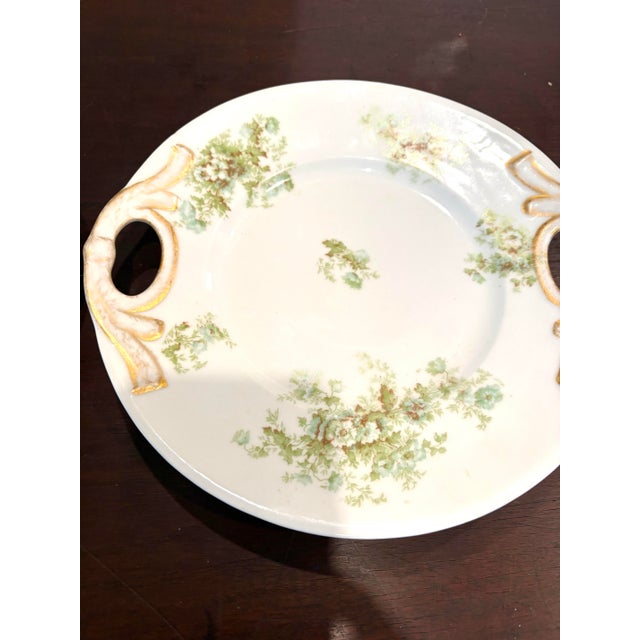 Pair of Limoges Porcelain Floral and Gold Platters.