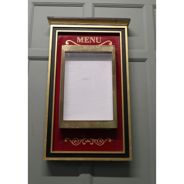 Hand Painted Brass Bistro Menu Board This is a beautifully hand painted all weather Menu Board it is made in metal with a...