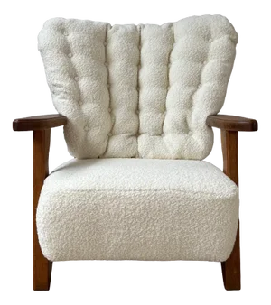 Mid-Century French Oak Armchair from Guillerme Et Chambron, 1960s