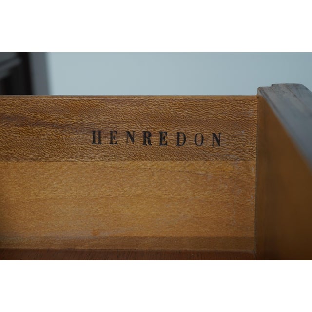 Henredon 3 Drawer 2 Tier Marble Top Console Table For Sale - Image 18 of 18