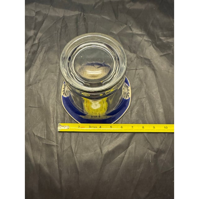 Vintage Westmoreland Glass Cobalt Blue & Silver Overlay Candy Dish Floral Urn For Sale - Image 9 of 11