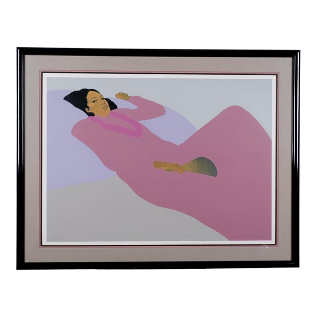 1984 Pegge Hopper "Peahi Kui Lei" Limited Edition Serigraph 263/284 Framed & Matted Behind Plexiglass Very Good + For Sale