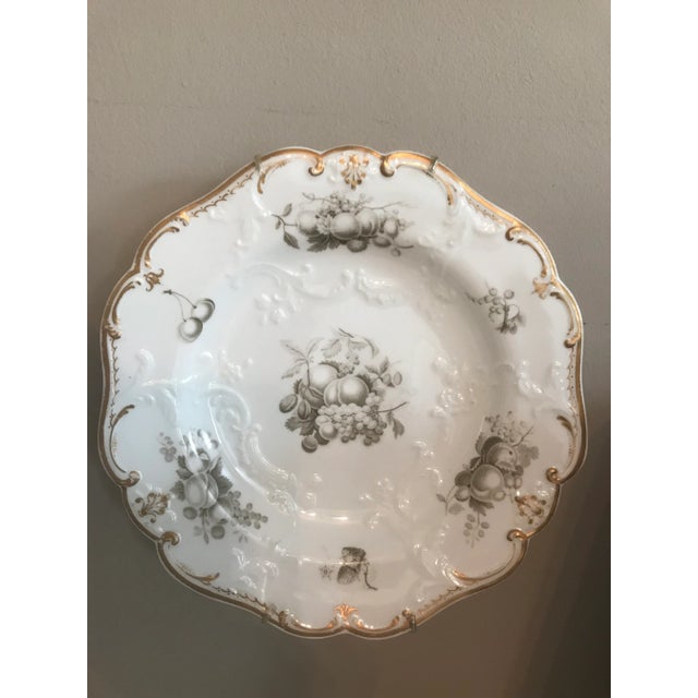 English 1920s Gilt Painted Porcelain Plates - Set of 6 For Sale - Image 3 of 11