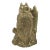 Vintage Late 20th Century Large Brass Owl in Tree Desktop Figurine For Sale