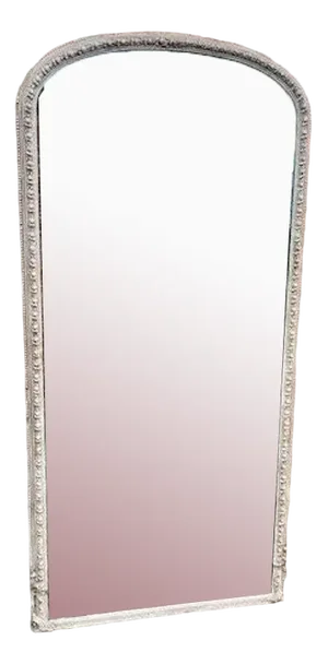 Large Antique English Arched Top Painted Mirror