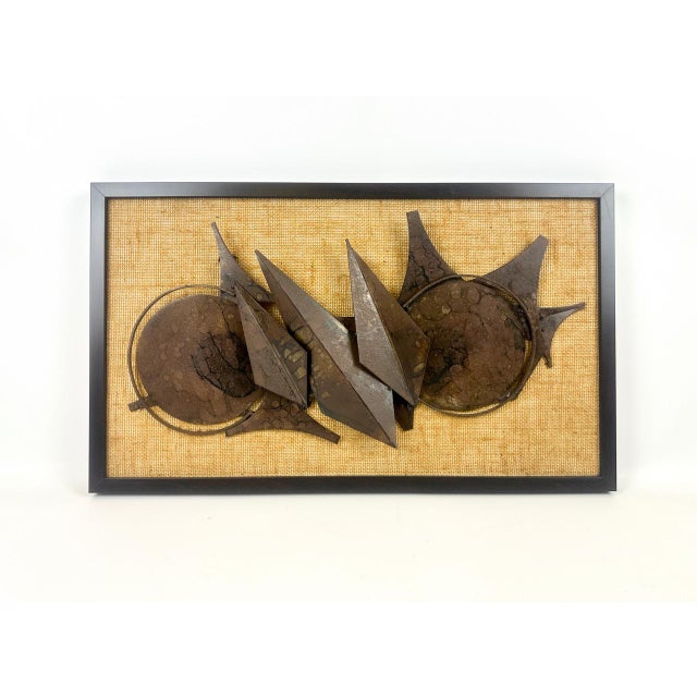 Brutalist Framed Relief attributed to Henrik Horst, 1984 For Sale - Image 11 of 11