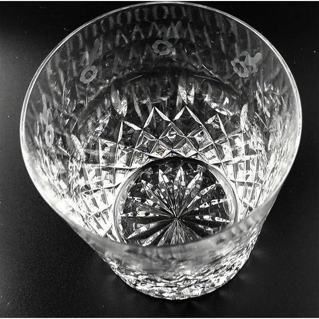 Vintage Yugoslavian Rogaska "Gallia" Cut & Etched Crystal Flared Double Old Fashioned Rocks Glasses - Set of 6 For Sale In Las Vegas - Image 6 of 7