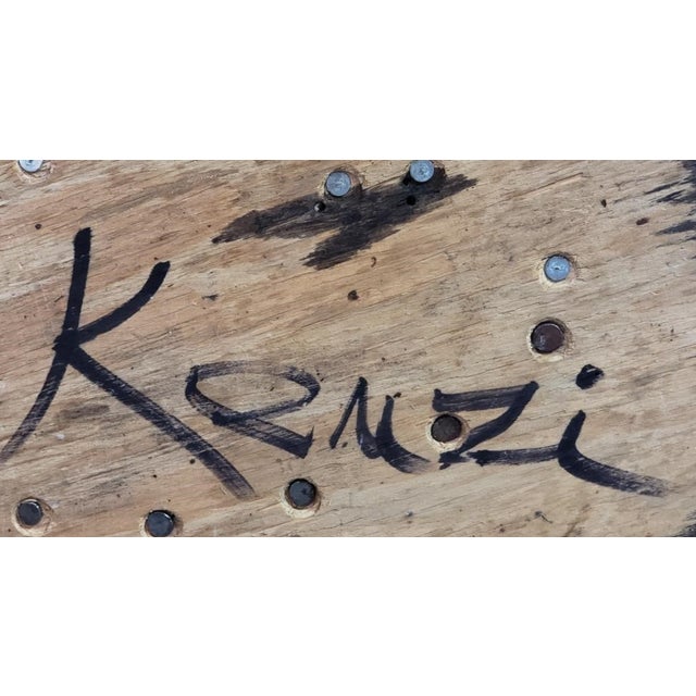 Modern Kenzi Shiokava Late 20th Century Large 47" Signed Hand-Carved Wood Organic Brutalist Totemic Sculpture For Sale - Image 3 of 12
