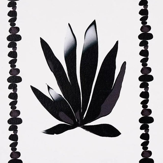 Modern Schumacher X Peg Norriss Agave Stripe Wallpaper in Parchment - 10 Yards For Sale - Image 3 of 5
