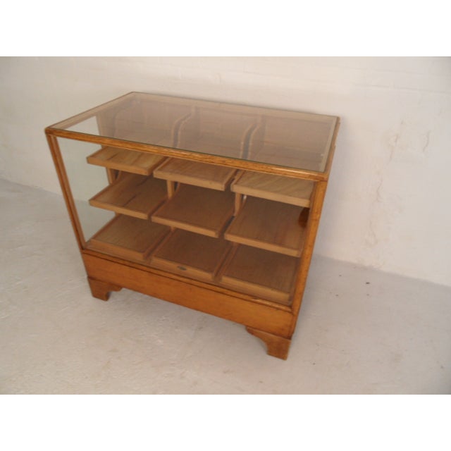 Antique Oak Shop Display Cabinet with Drawers, 1930s For Sale - Image 11 of 11