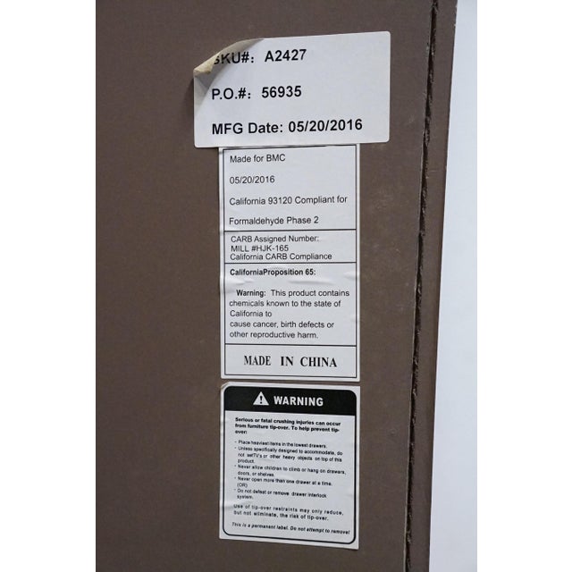 Bassett Mirror Co. Metro Collection Ash Veneer Contemporary Glamour Style 42" Bar Cabinet A2427 For Sale - Image 13 of 13