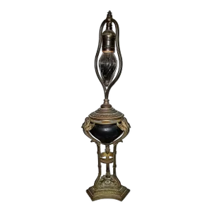 1910s French Empire Oil Lamp Electrified