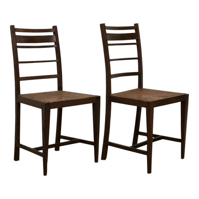 1920 Art Deco Brazilian Rosewood Side Chairs from France - a Pair For Sale