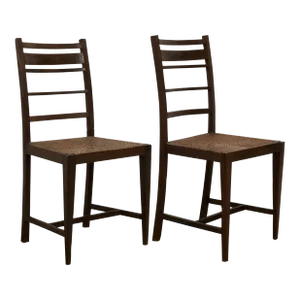 1920 Art Deco Brazilian Rosewood Side Chairs from France - a Pair