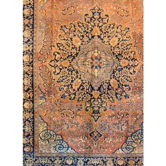 Textile Early 20th Century Sarouk Farahan Rug For Sale - Image 7 of 9