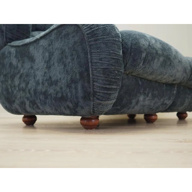 Vintage Italian Navy Blue Velour Sofa, 1970s For Sale - Image 13 of 15