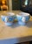 French Villeroy & Boch Lina Aqua Porcelian Pedestal Lion Head Soup Bowl Set of 2 For Sale - Image 3 of 16