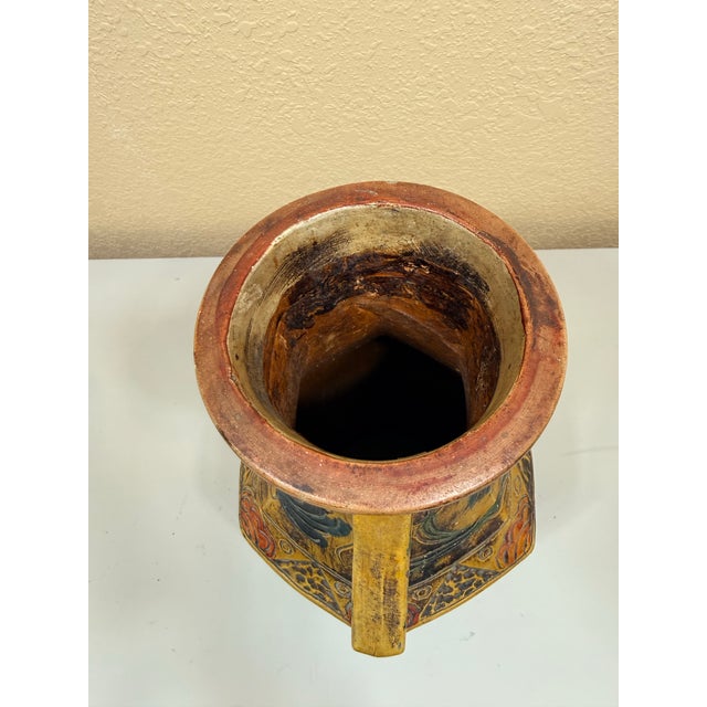 1950s 1950s Japanese Majolica Handmade Pottery For Sale - Image 5 of 7