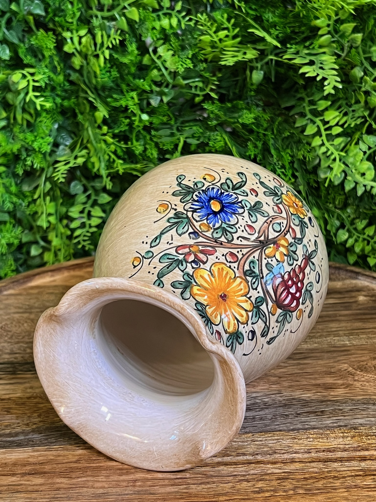 Vintage Hand-Painted Baffoni Gubbio Italian Vase | Chairish