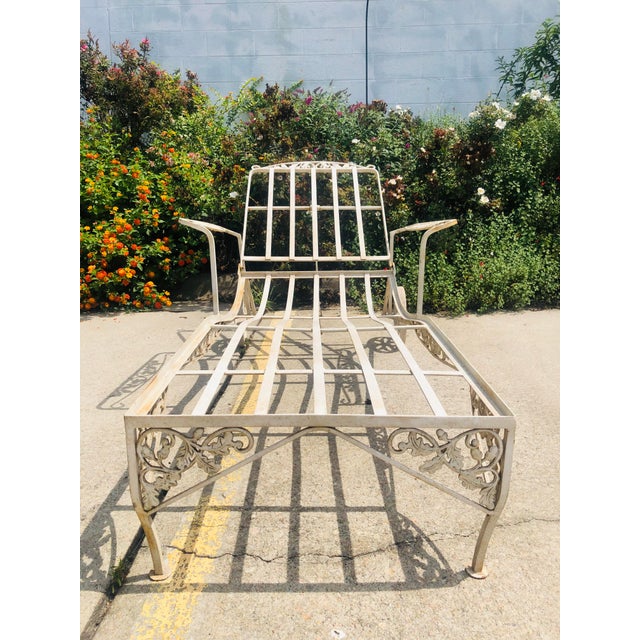 Vintage Wrought Iron Chaise Lounge Chairish