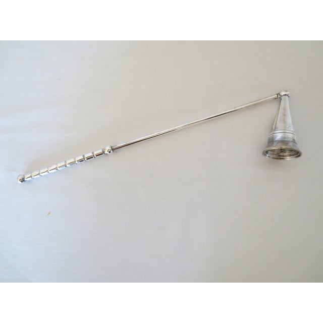 Metal 1970s Candle Snuffer Silverplate For Sale - Image 7 of 7