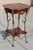 Wood French Louis XV Revival Style Parquetry & Gilt Metal Accent Table, Mid 20th Century For Sale - Image 7 of 15