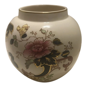 Vintage Mason's Ironstone Floral Design England Vase