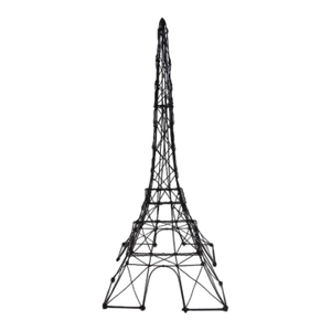 Vintage Brutalist Wire Eiffel Tower Sculpture