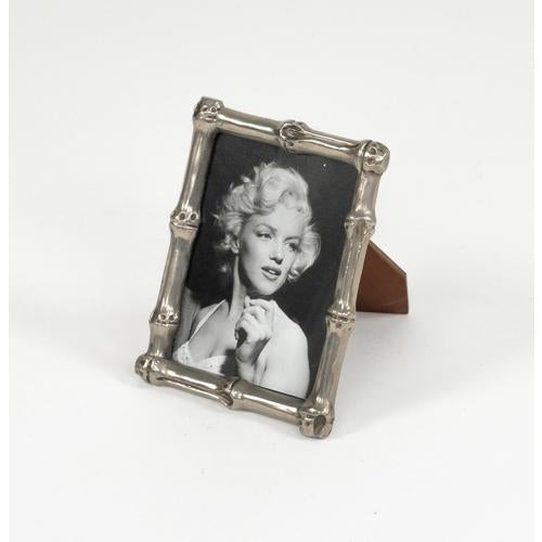 1960s Mid-Century Silvered Faux Bamboo Picture Frame from Maison Baguès, Italy, 1960s For Sale - Image 5 of 15