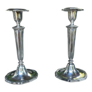 Early 20th Century Tiffany & Co. Sterling Silver Candlesticks- a Pair For Sale