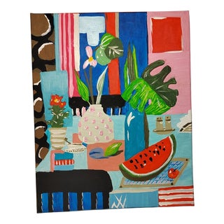 Natalia Vypritskaia, Rhythm of Objects, Acrylic on Canvas For Sale