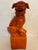 Vintage Mid-Century Terracotta 12.5-Inch Orange Foo Dogs - A Pair For Sale - Image 4 of 5