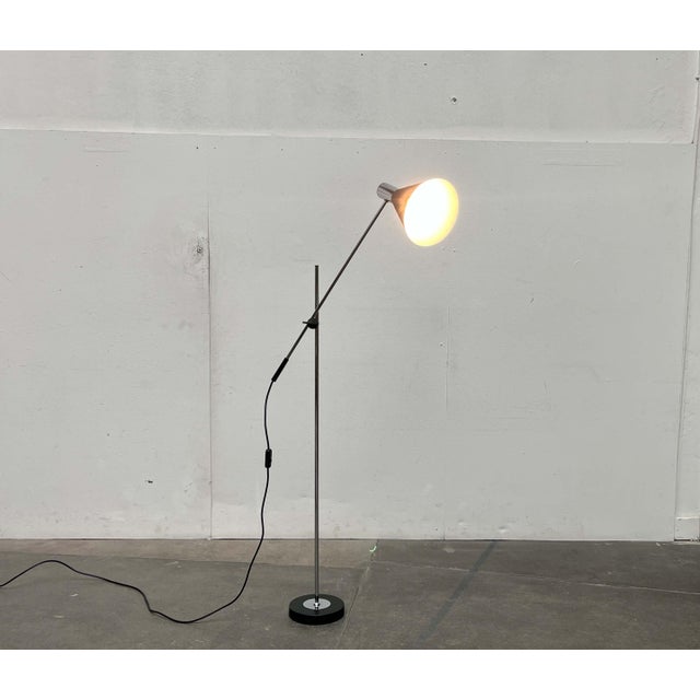 Black Mid-Century Modern German Minimalist Floor Lamp, 1960s For Sale - Image 8 of 18