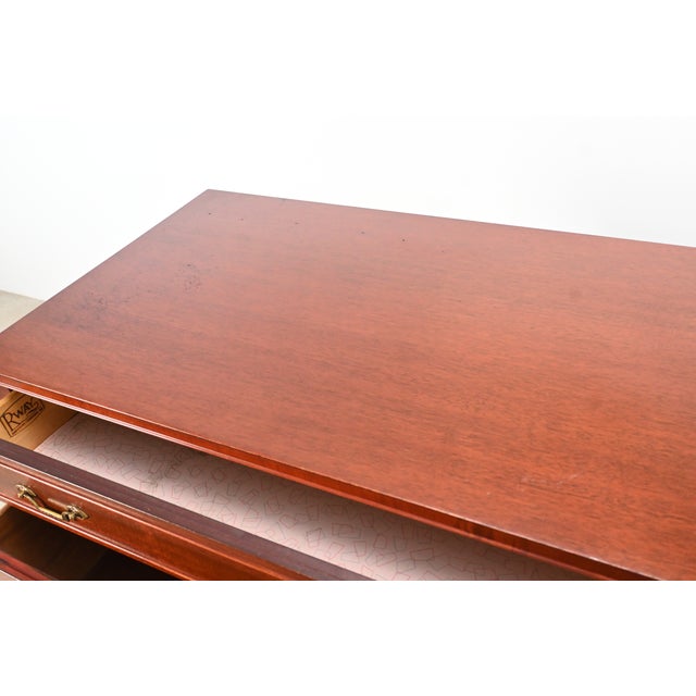 Federal Style Mahogany Highboy Dresser With Fluted Columns by Rway Furniture For Sale - Image 14 of 16