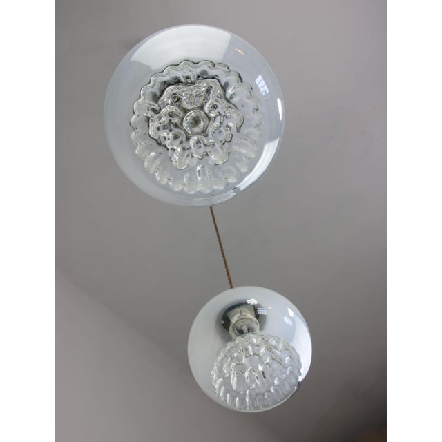 Mid-Century Murano Glass and Brass Pendant Lamp For Sale - Image 5 of 16