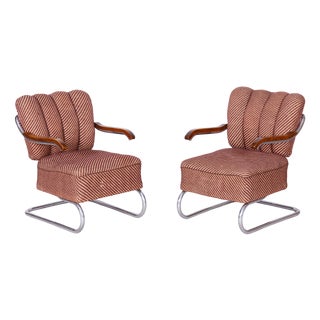 Set of Bauhaus Armchairs by O. Zoufalý, 1930s For Sale