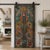 1920s Hand-Painted Carved Wood Door Panel – Tree of Life With Lotus, Cranes & Elephant Motifs 84x36 For Sale - Image 5 of 5
