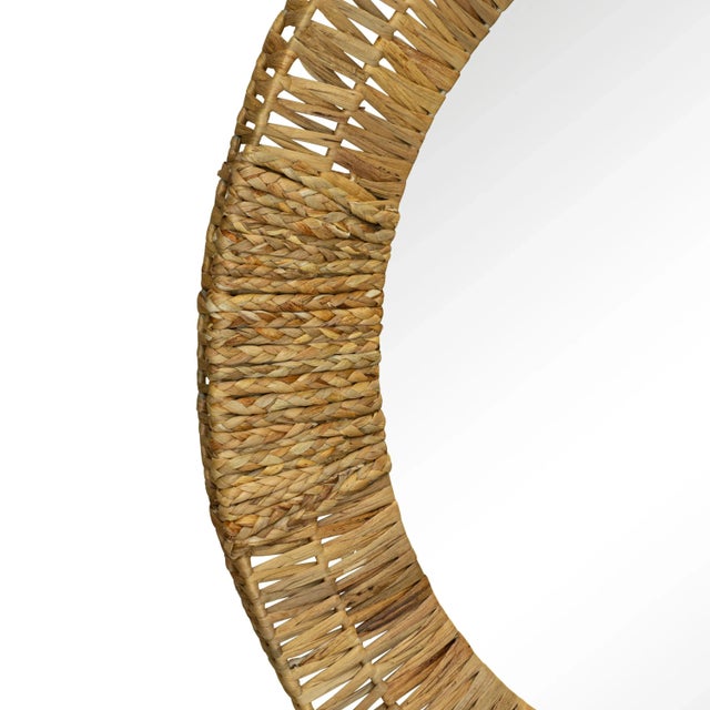 2020s Folha Round Mirror in Natural For Sale - Image 5 of 6