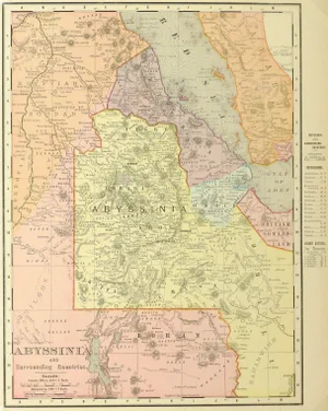 Antique Map of Ethiopia 1895
