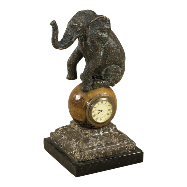 Maitland-Smith Agile Elephant Clock For Sale