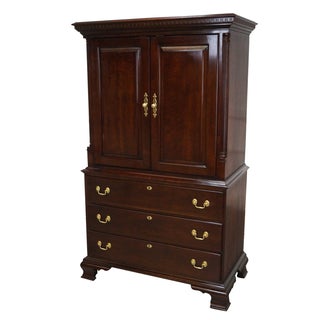 Statton Solid Cherry Chippendale Style TV Armoire For Sale