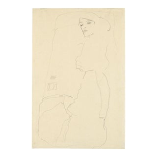 1968 Egon Schiele Lithograph 23 the Dancer Moa Reproduction For Sale