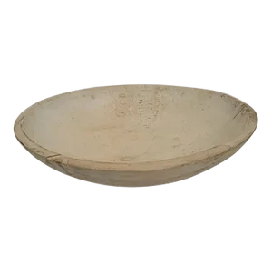 Mid-Century Modern Wooden Large Hand Carved Dough/Salad Bowl