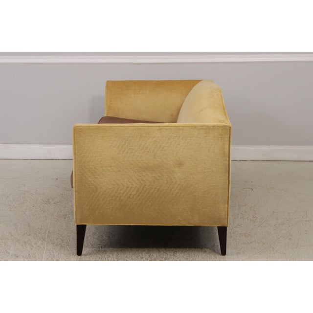 1990s Baker Barbara Barry Velvet Modern Design Sofa For Sale - Image 5 of 15