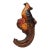 Vintage Hand-Painted Chalkware Bird / Pheasant Wall Sculpture For Sale